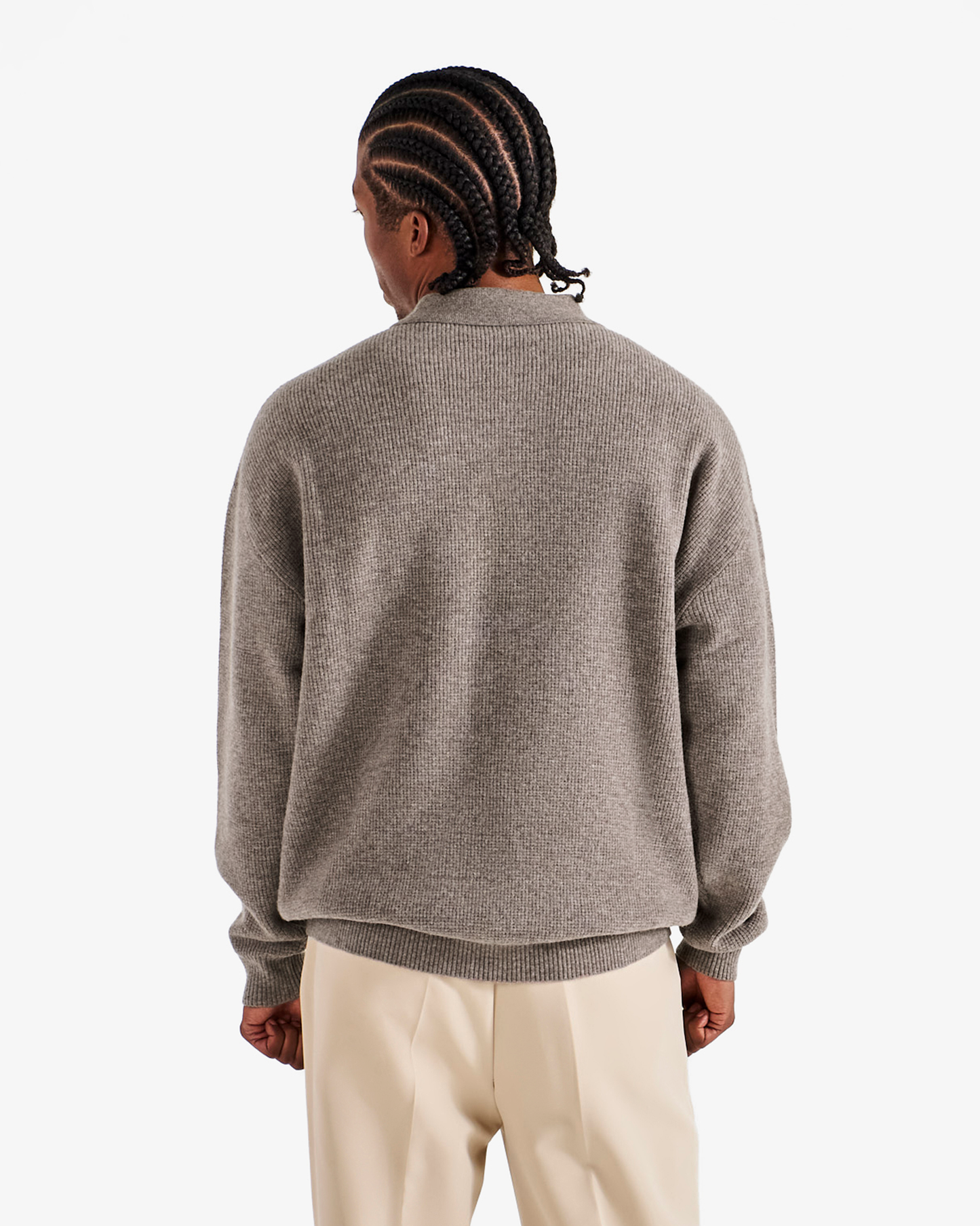 GAUGE WAFFLE KNIT POLO