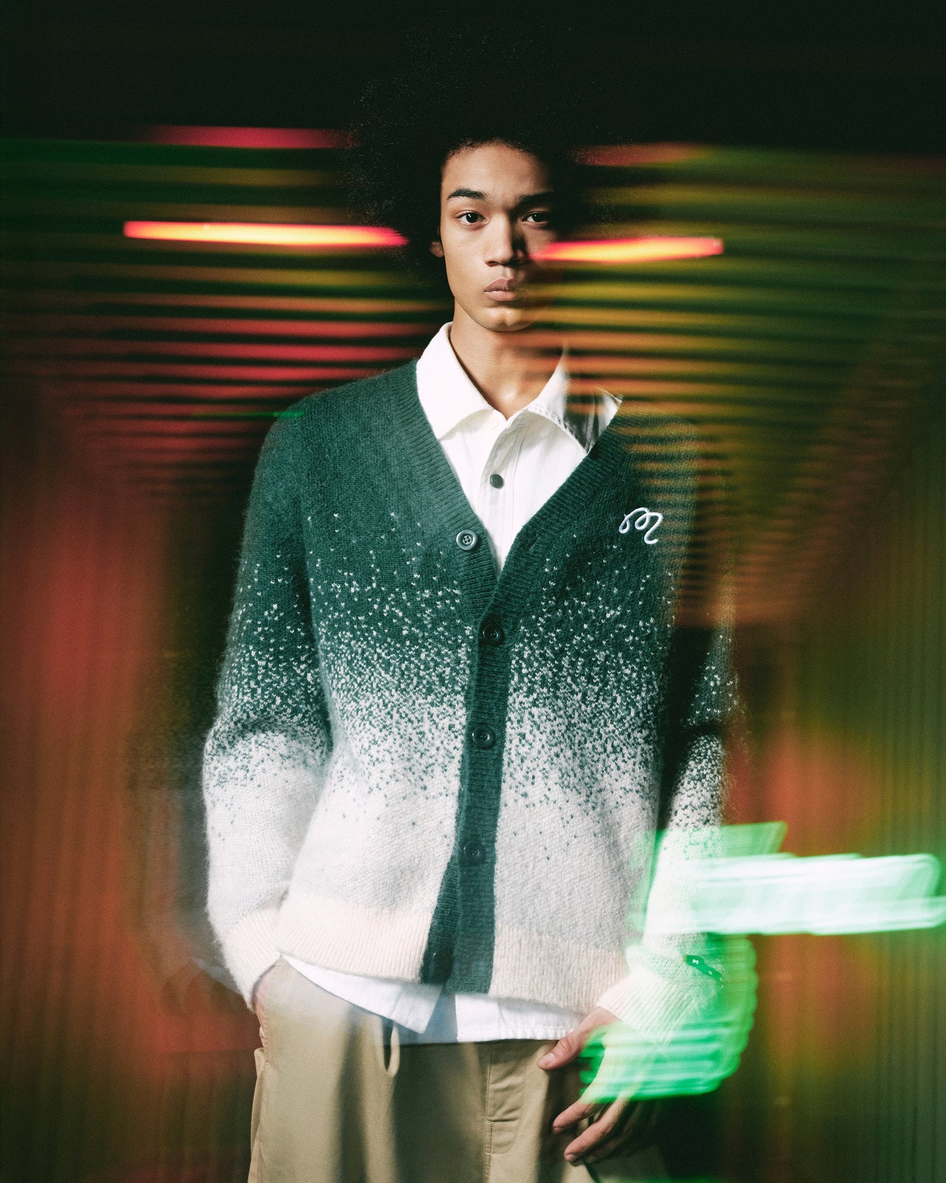CLOT MOHAIR CARDIGAN