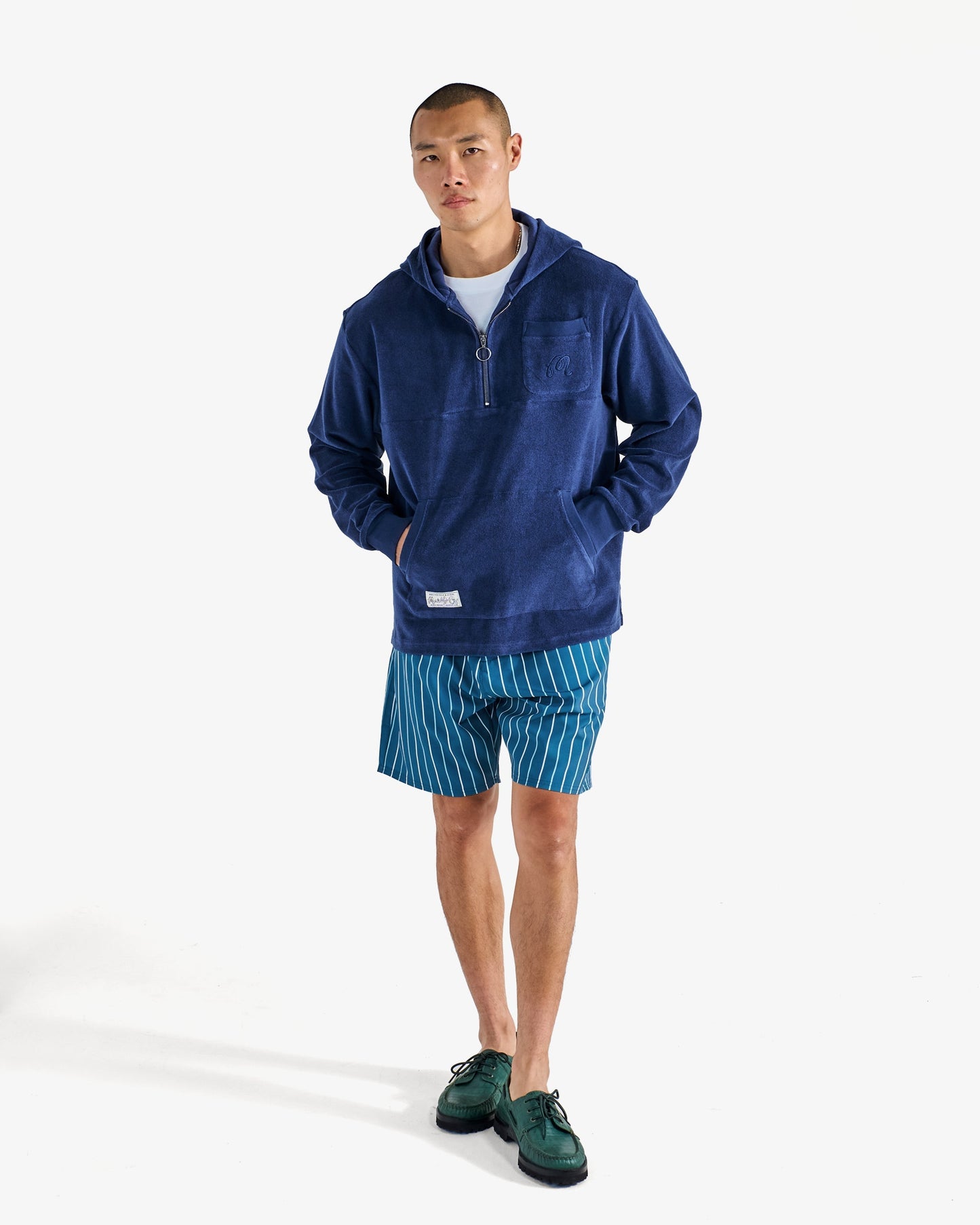 CASTELLO FRENCH TERRY QUARTER ZIP HOODIE