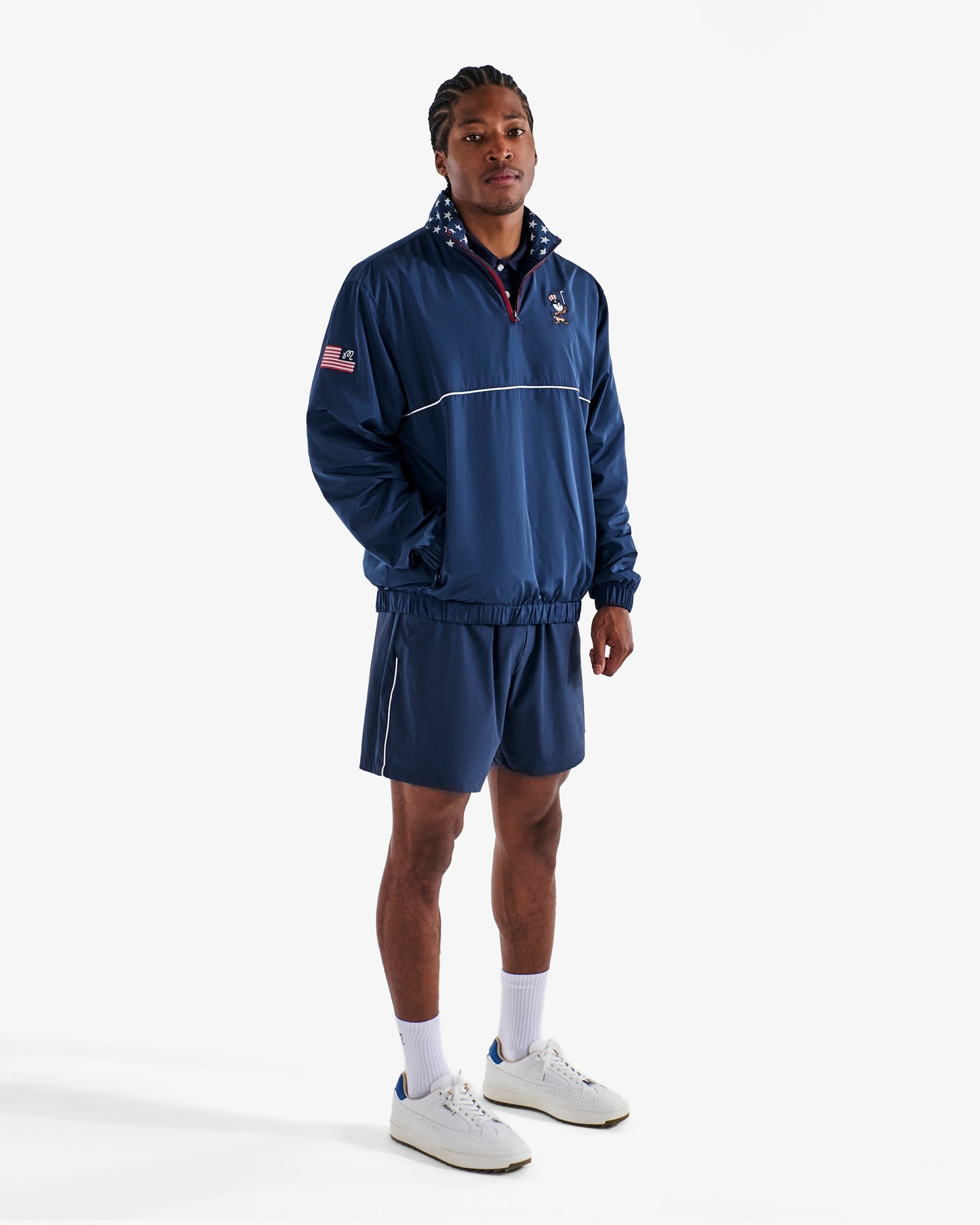 EAGLE BUCKETS NYLON QUARTER ZIP WINDBREAKER