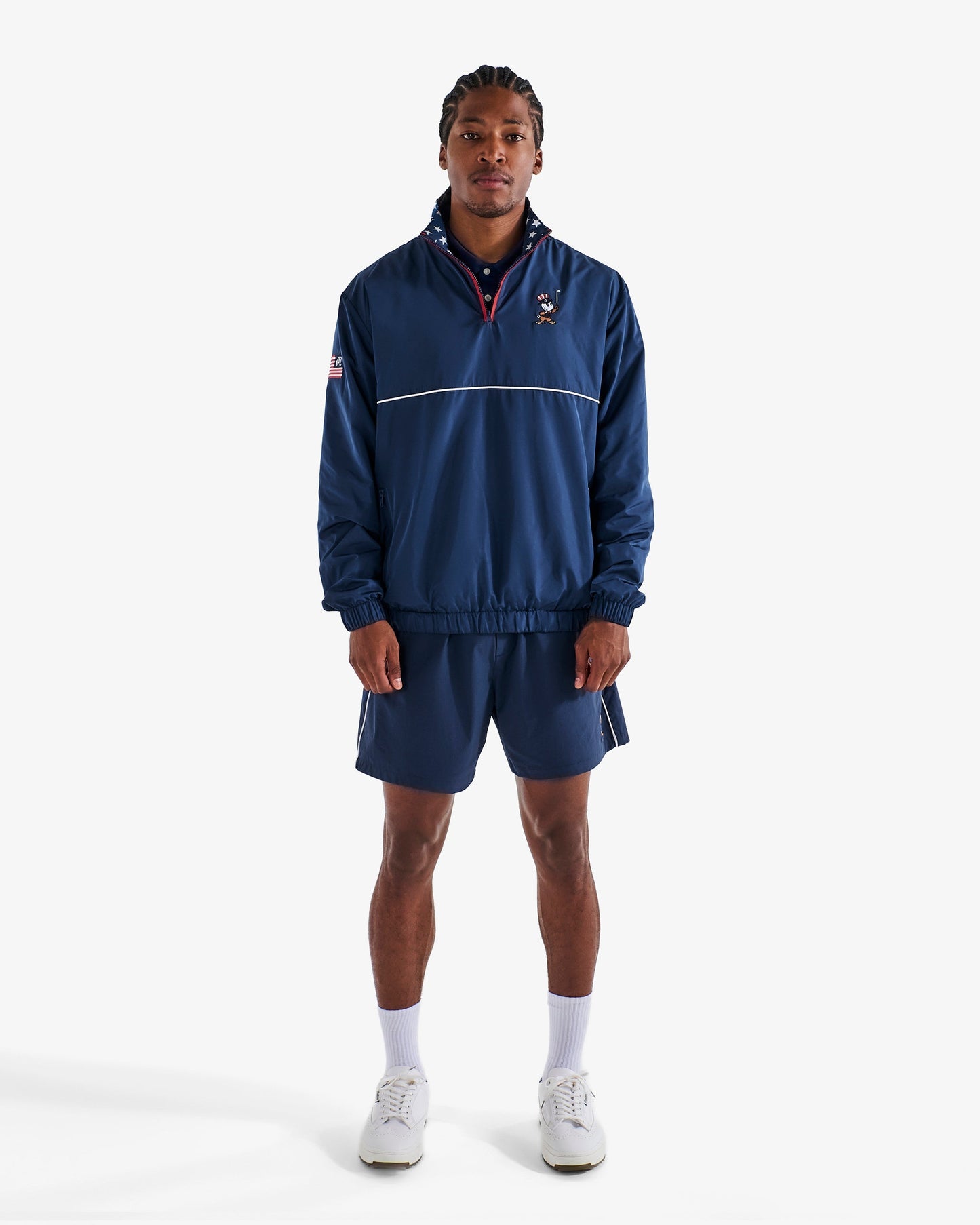 EAGLE BUCKETS NYLON QUARTER ZIP WINDBREAKER