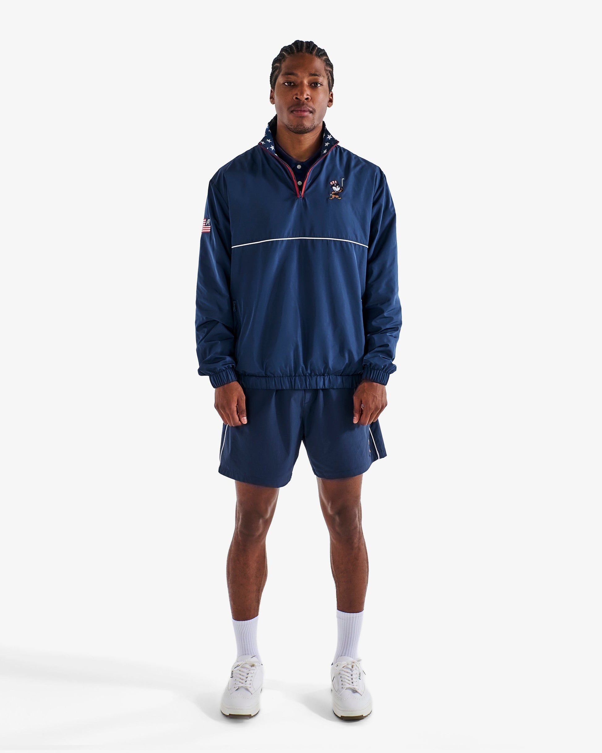 EAGLE BUCKETS NYLON QUARTER ZIP WINDBREAKER