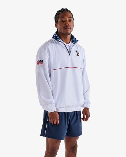 EAGLE BUCKETS NYLON QUARTER ZIP WINDBREAKER