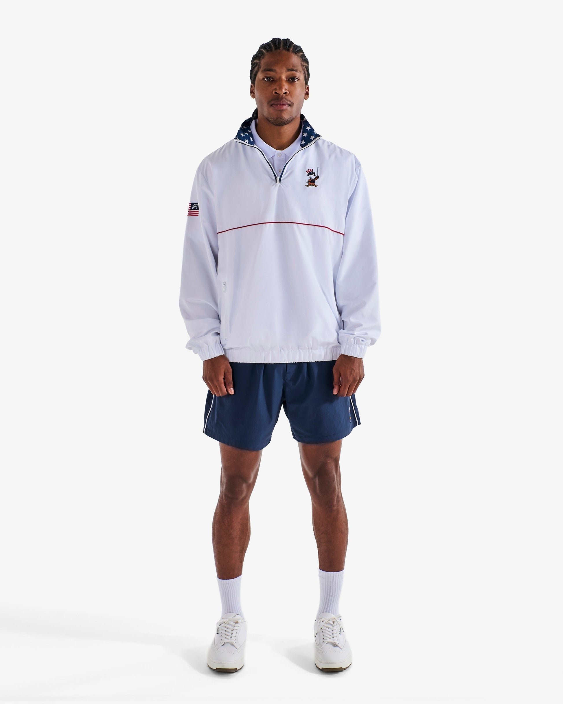 EAGLE BUCKETS NYLON QUARTER ZIP WINDBREAKER