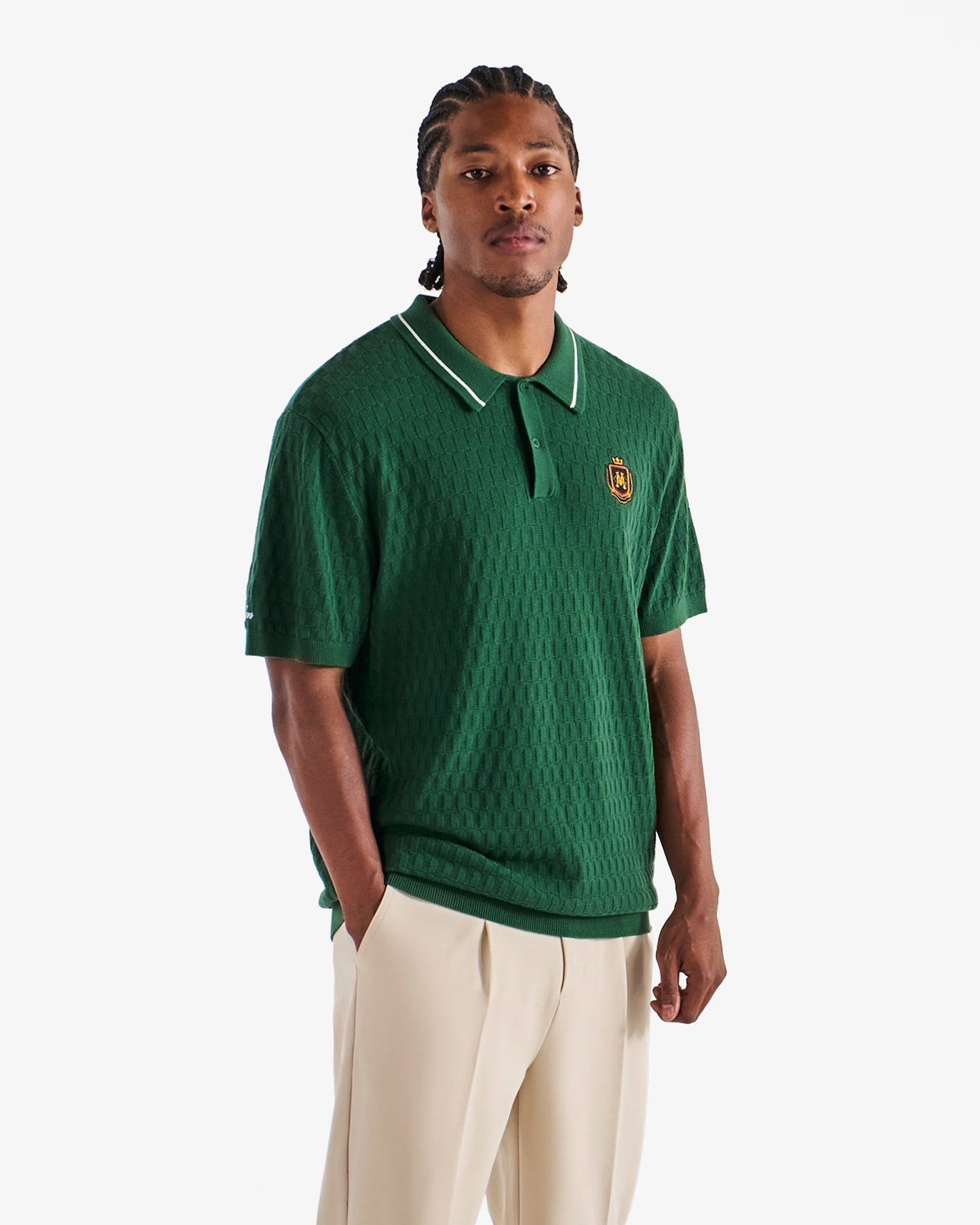 CREST KNIT POLO