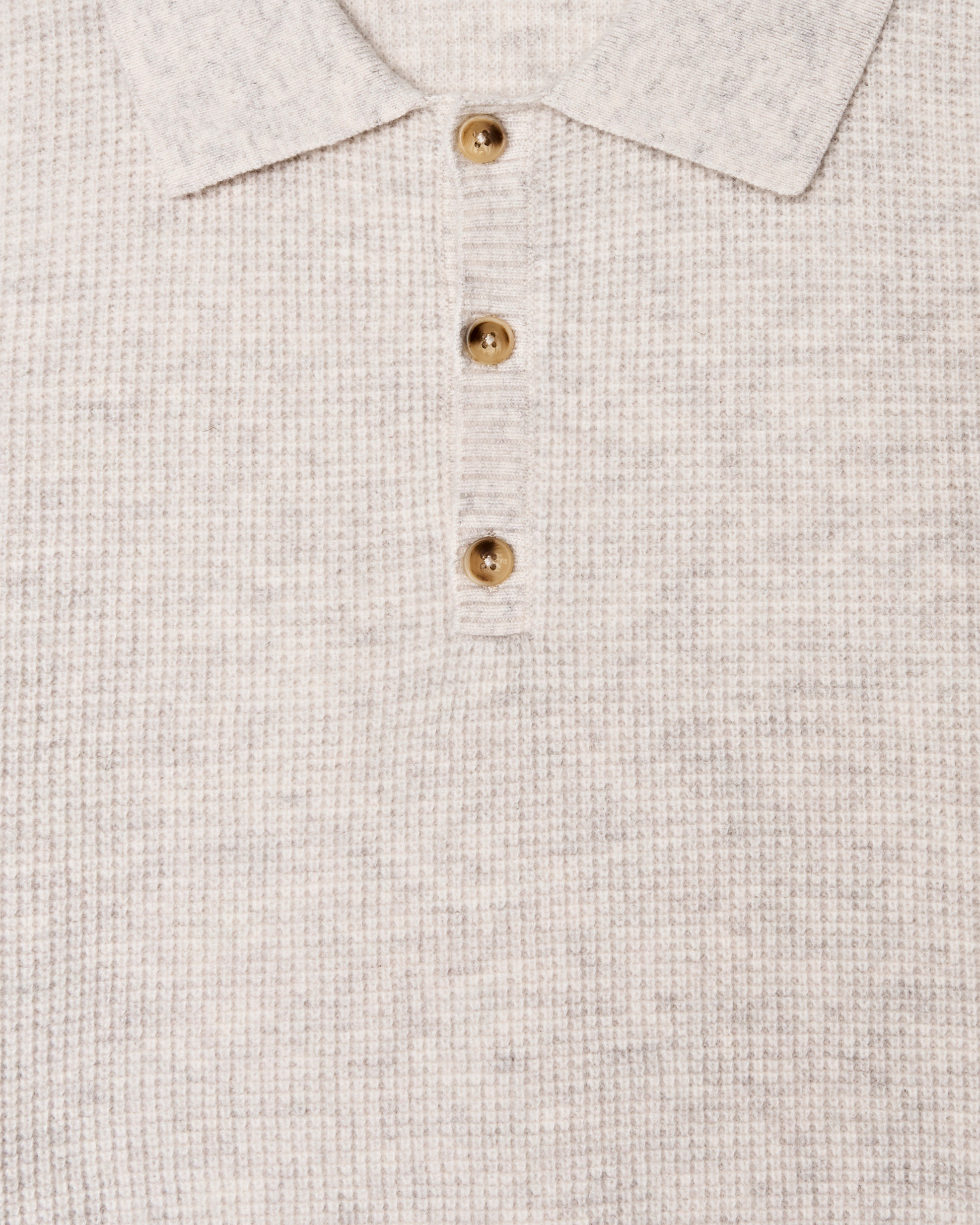 GAUGE WAFFLE KNIT POLO