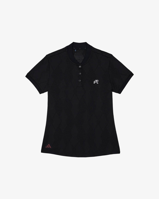 MALBON X ADIDAS WOMEN'S ULTIMATE 365 DIAMOND JACQUARD POLO