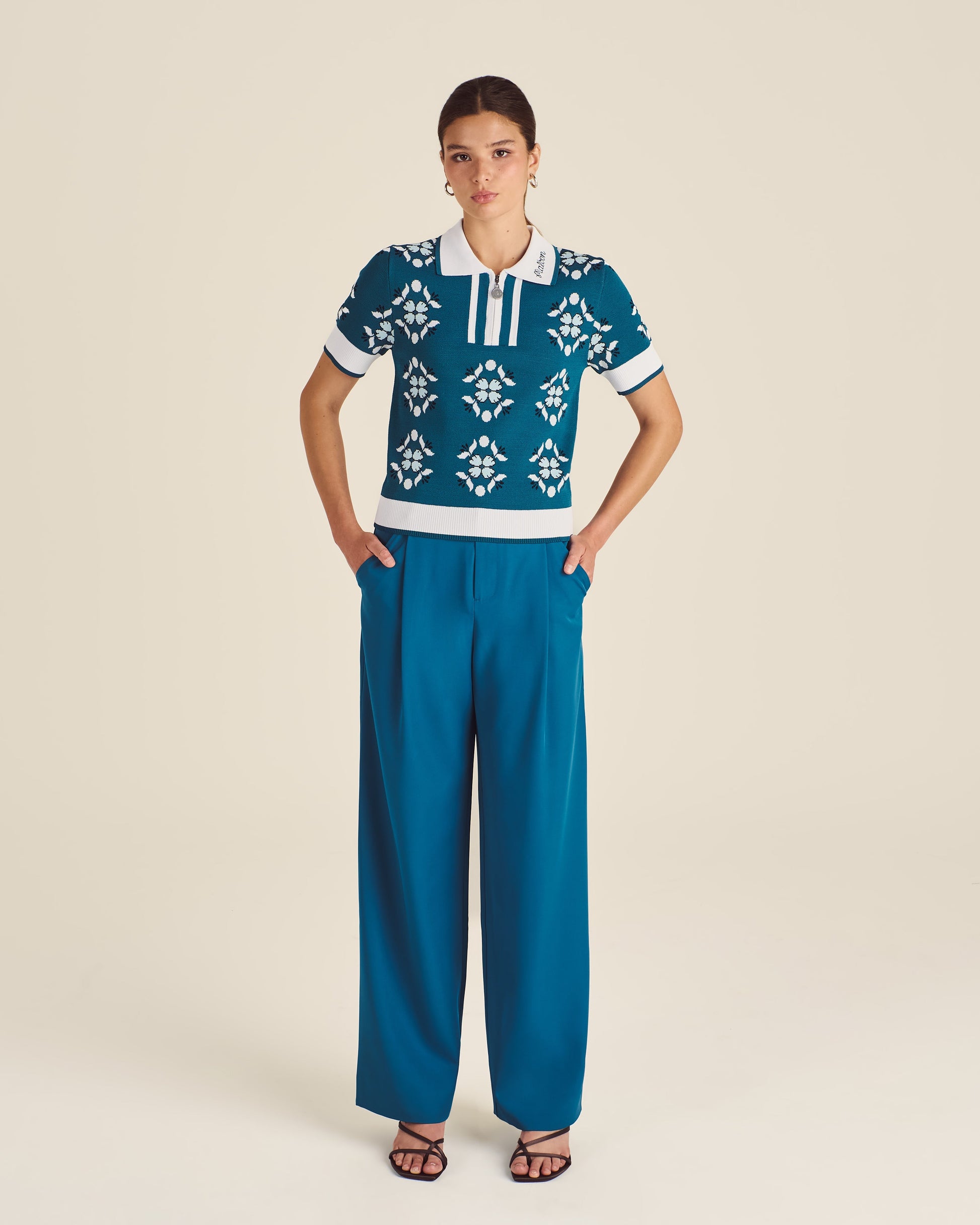 LUCIA QUARTER ZIP POLO