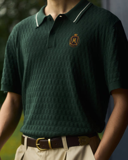 CREST KNIT POLO